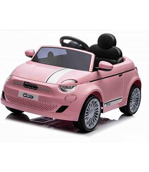 COCHE INFANTIL FIAT500 Rosa-pink, 12V, 2.4ghz, RC, 1-3 AÑOS, RUEDAS EVA, ASIENTO CUERO  INDA185-FiatPK